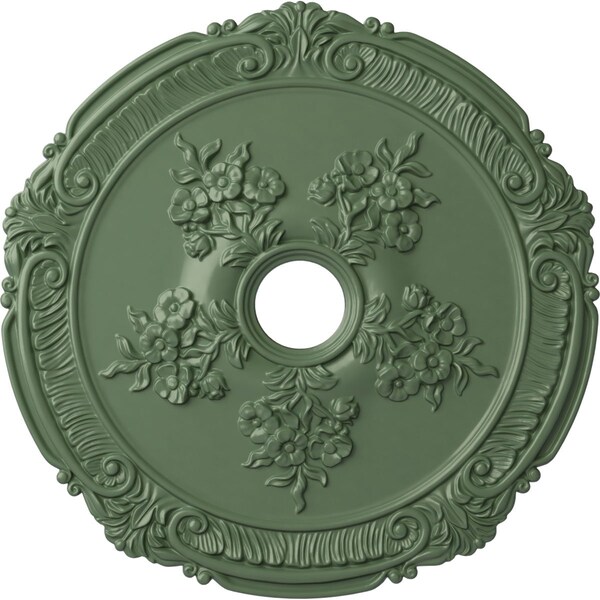Ekena Millwork Attica with Rose Medallion (Canopies up to 4 1/2"), 26"OD x 3 3/4"ID x 1 1/2"P, Athenian Green CM26ATAGF - main